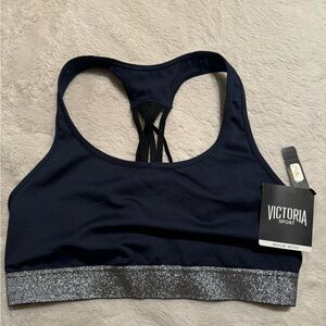 Victoria's Secret Black and Silver Sports Bra